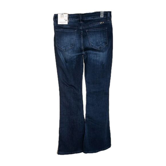 New Kan Can Women's Mid Rise Flare Denim Jeans KC6102DOP KanCan Wide Leg High - Picture 2 of 16